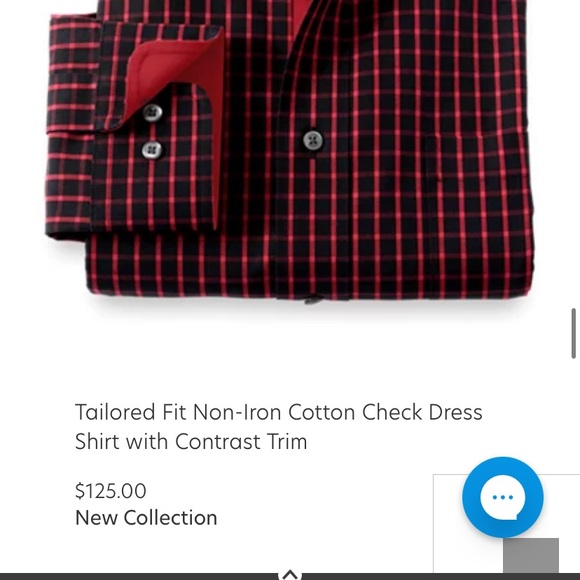 Paul Fredrick check cotton dress shirt NWOT - Picture 4 of 4